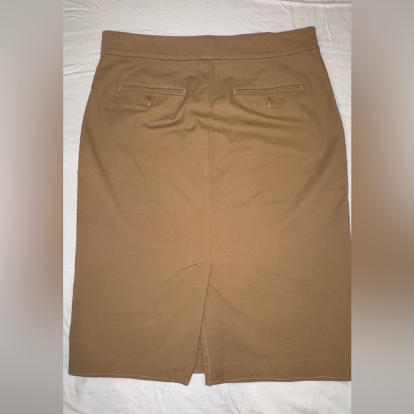 Ralph Lauren Camel Belted Pencil Skirt Tailored Equestrian Size 2 classic skirt - Picture 5 of 8
